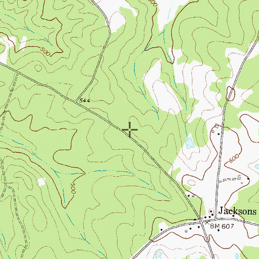 Topographic Map of Hills Chapel (historical), GA