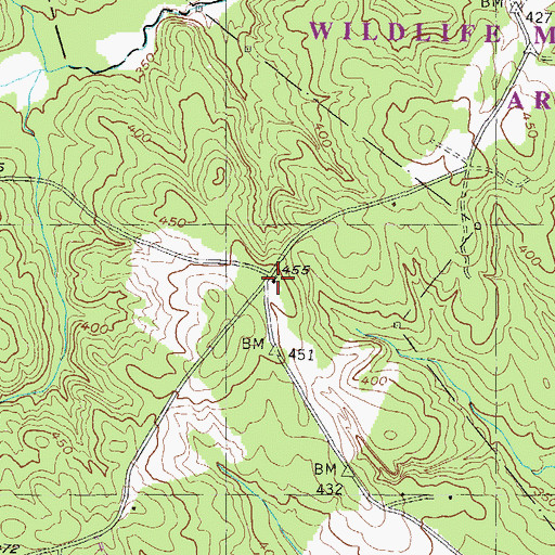 Topographic Map of Jones Chapel, GA