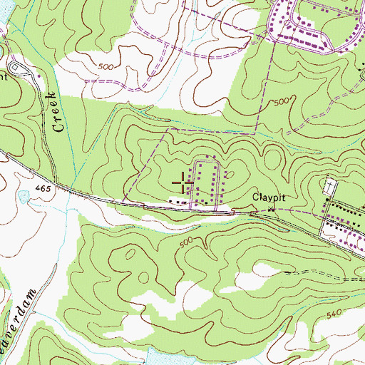 Topographic Map of Lincoln Heights, GA
