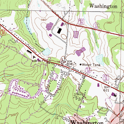Topographic Map of Popes Chapel African Methodist Episcopal Church (historical), GA