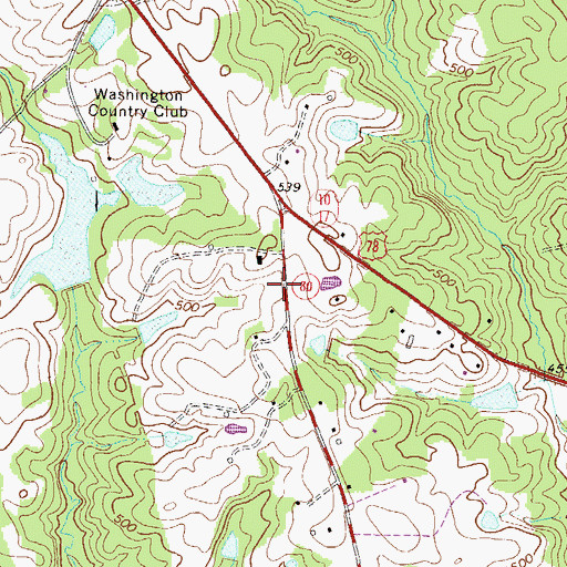Topographic Map of Porters, GA