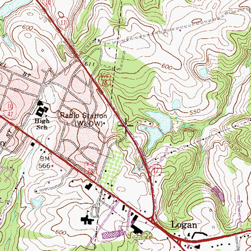 Topographic Map of Ravenwood Park, GA