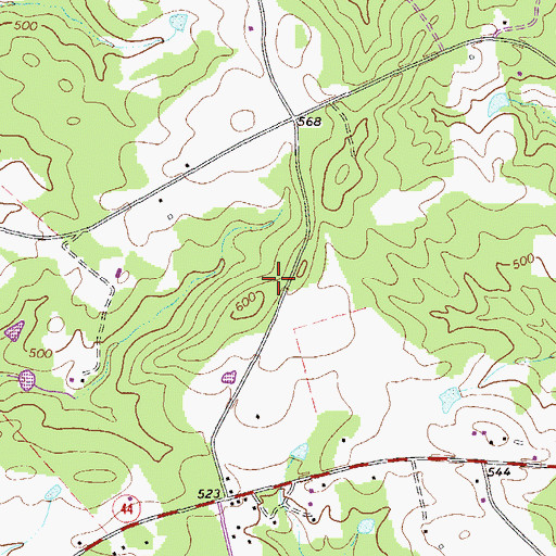 Topographic Map of Stony Ridge Mine, GA