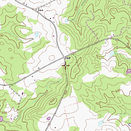 Topographic Map of Stony Ridge School (historical), GA