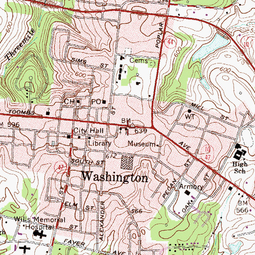 Topographic Map of The Church of the Mediator, GA