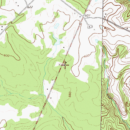 Topographic Map of Wilkes County Church, GA