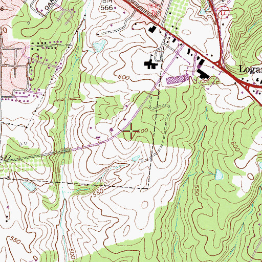Topographic Map of Wilkes County Jail, GA