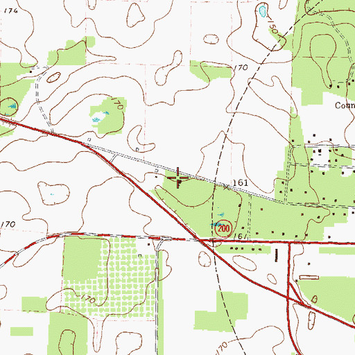 Topographic Map of Newton Church, GA