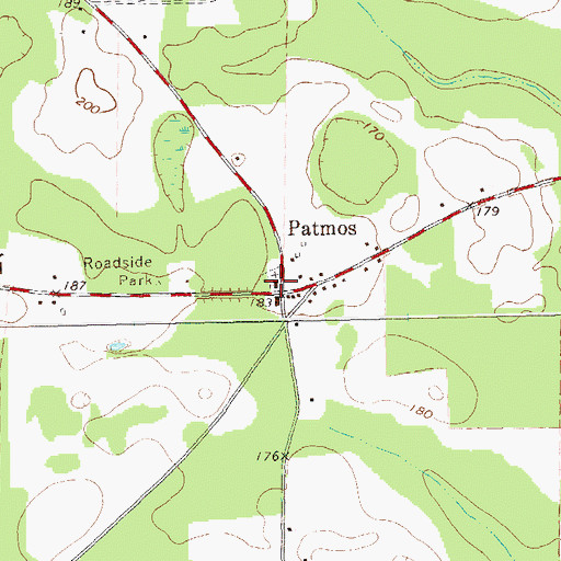 Topographic Map of Patmos Church, GA