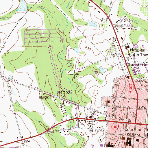 Topographic Map of Candler County, GA