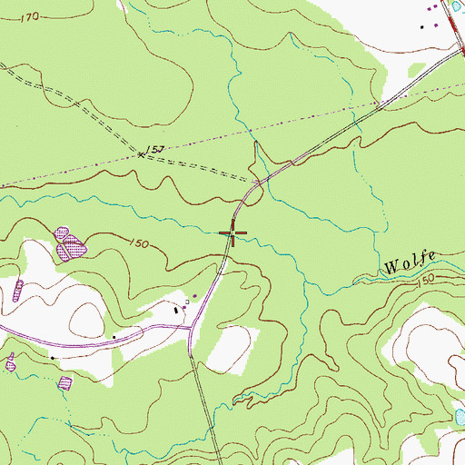 Topographic Map of Cowart Bridge, GA