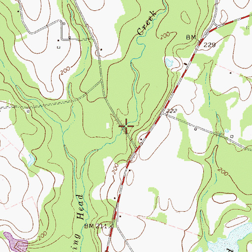 Topographic Map of Davis Bridge, GA