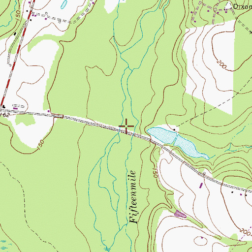Topographic Map of Dutch Ford Bridge, GA