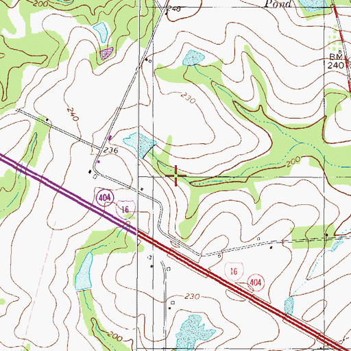 Topographic Map of Franklin School (historical), GA
