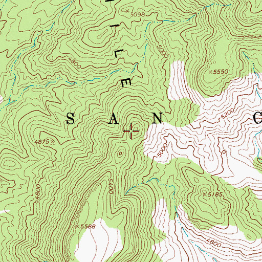 Topographic Map of Sevenmile Mountains, AZ