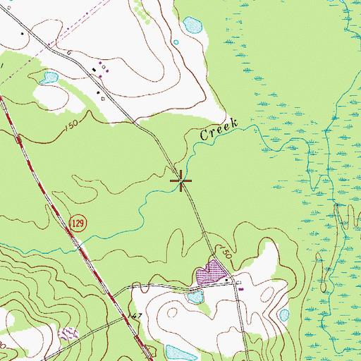 Topographic Map of Green Bridge, GA