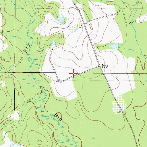 Topographic Map of Hendrix and Welsh Cemetery, GA