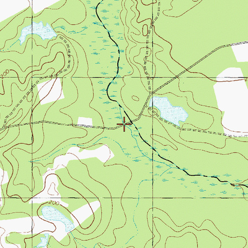 Topographic Map of Hendrix Bridge, GA
