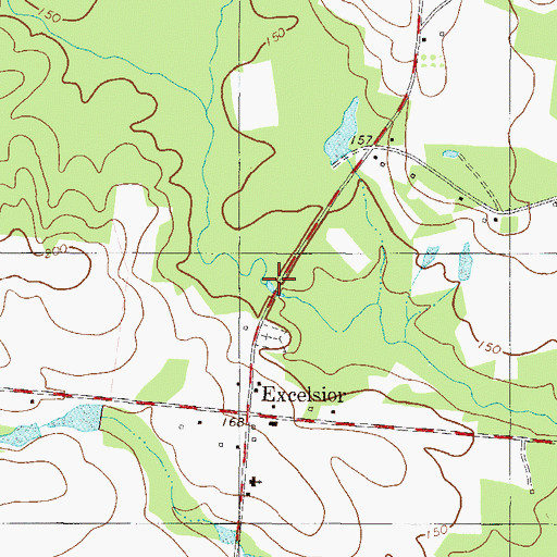 Topographic Map of Hi-Hill Bridge, GA