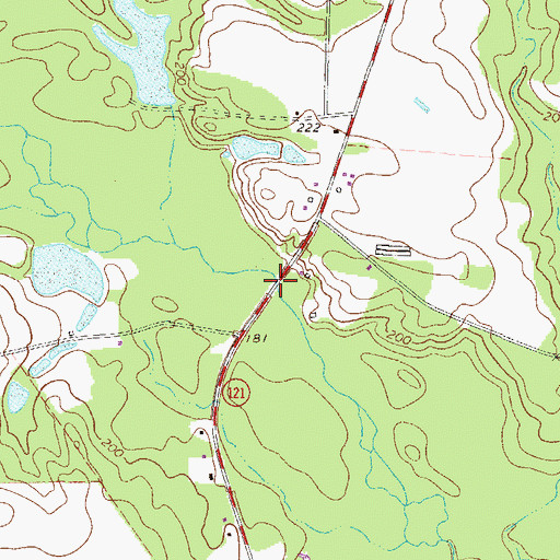 Topographic Map of Jones Bridge, GA
