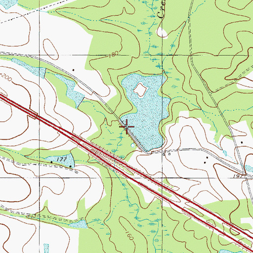 Topographic Map of Jones Bridge, GA