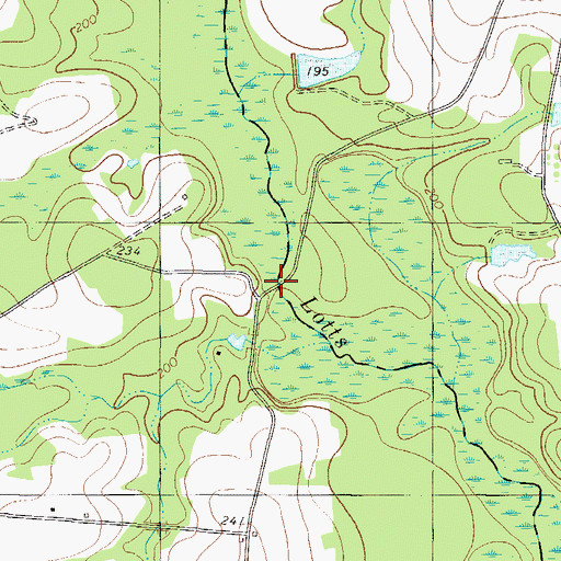 Topographic Map of Longford Bridge, GA