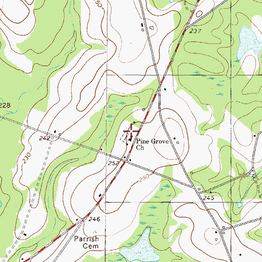 Topographic Map of Main High School (historical), GA