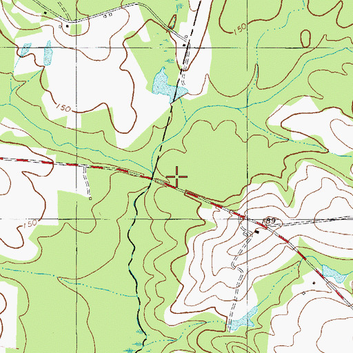 Topographic Map of Mike Kennedy Bridge, GA