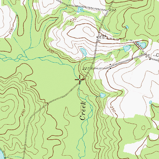 Topographic Map of Paddy Ford Bridge, GA