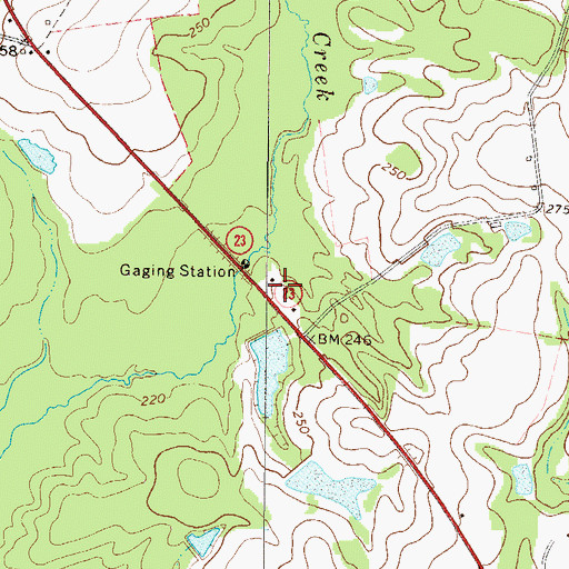 Topographic Map of Reedy Creek School (historical), GA