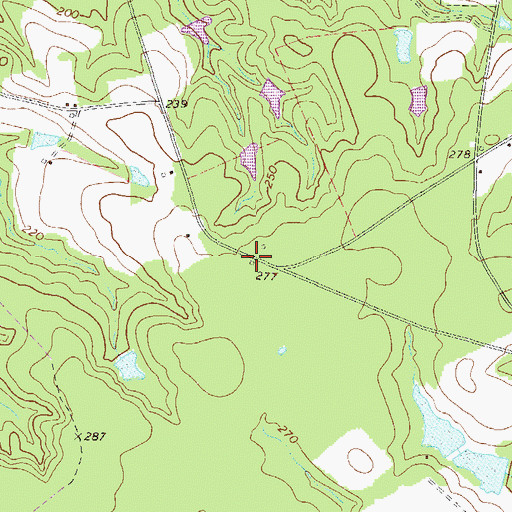 Topographic Map of Roxy Church (historical), GA