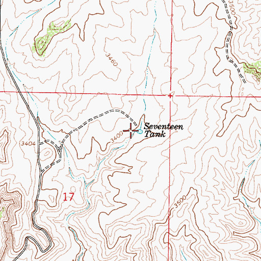 Topographic Map of Seventeen Tank, AZ