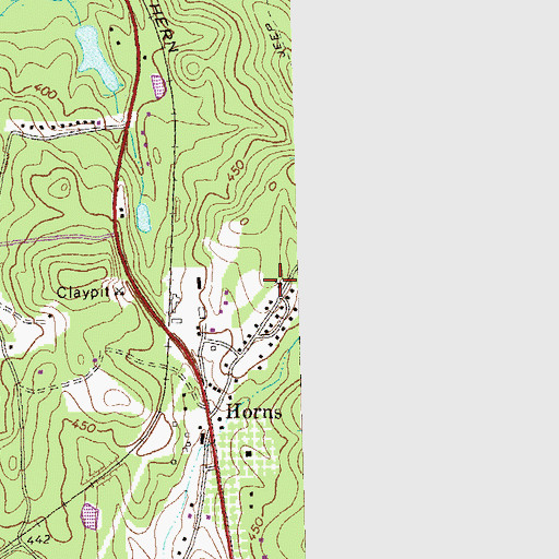 Topographic Map of Pineview Baptist Church, GA