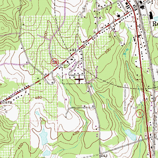 Topographic Map of Roberta Nursing Home, GA