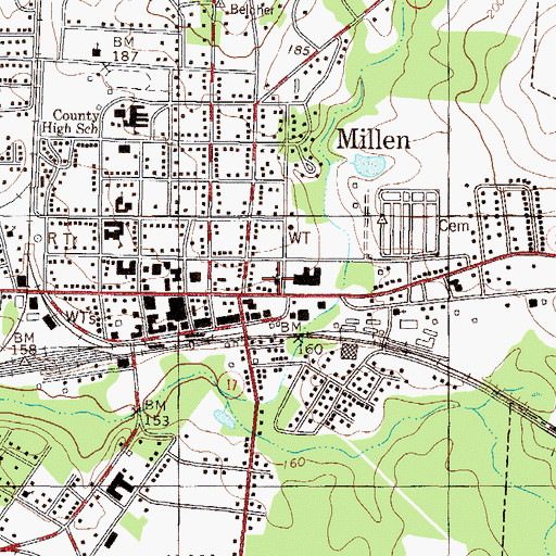 Topographic Map of Bethel Methodist Episcopal Church, GA