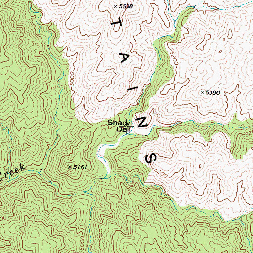 Topographic Map of Shady Dell, AZ