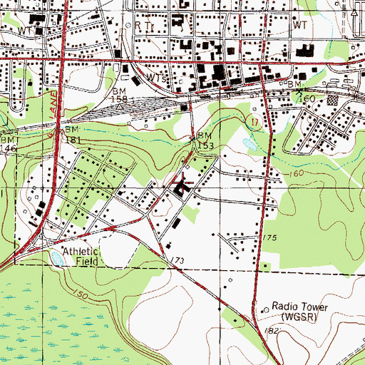Topographic Map of Millen Hospital, GA