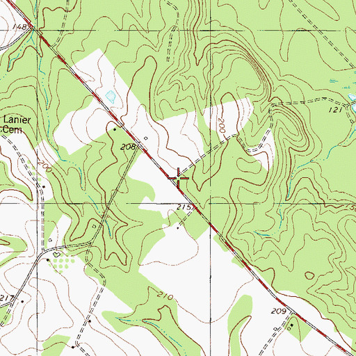 Topographic Map of Mount Carmel Church (historical), GA
