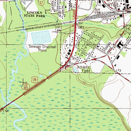 Topographic Map of South Millen (historical), GA