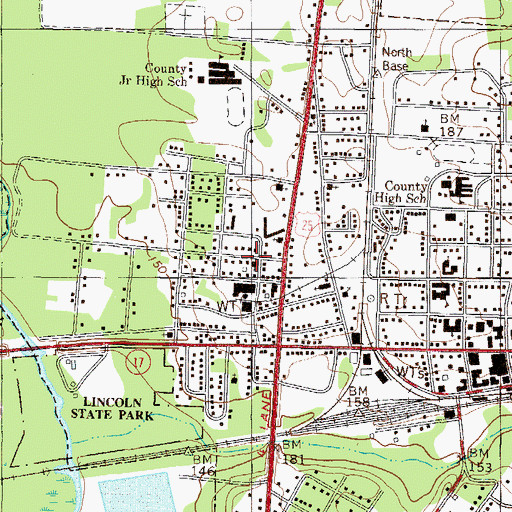 Topographic Map of West Millen Baptist Church, GA