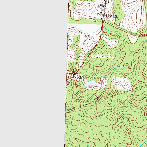 Topographic Map of Anderson - Barnes - Bagley Cemetery, GA