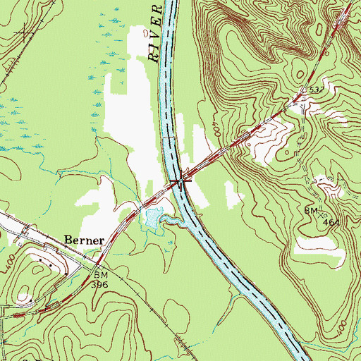 Topographic Map of Bill Key Bridge, GA