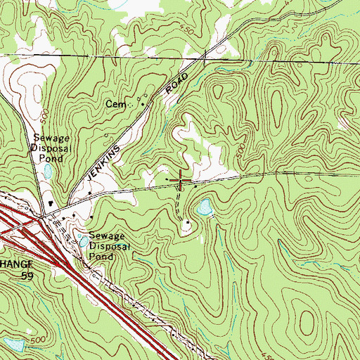 Topographic Map of Deerlick Academy (historical), GA