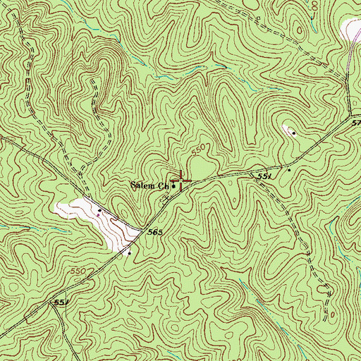 Topographic Map of Midway School (historical), GA