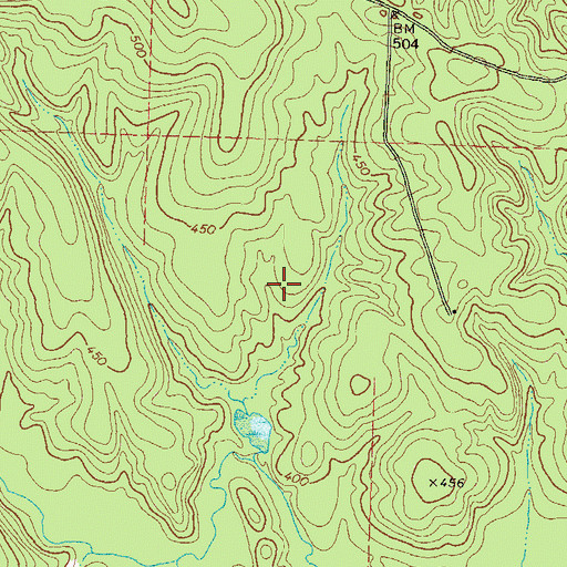 Topographic Map of Rum Creek Wildlife Management Area, GA