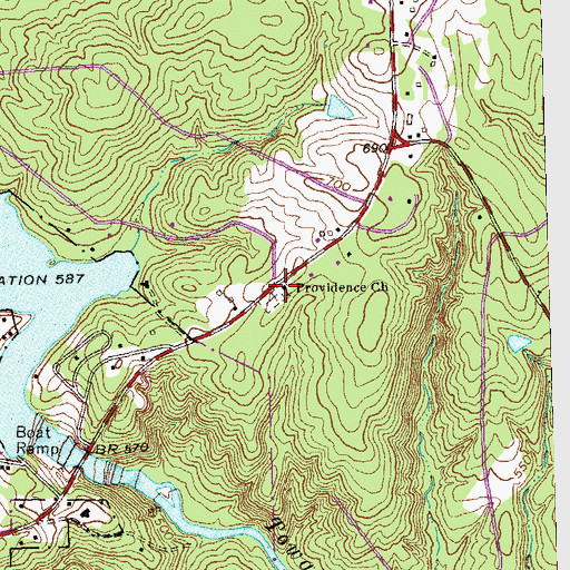 Topographic Map of School Number 3 (historical), GA