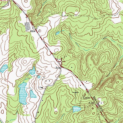 Topographic Map of School Number 27 (historical), GA
