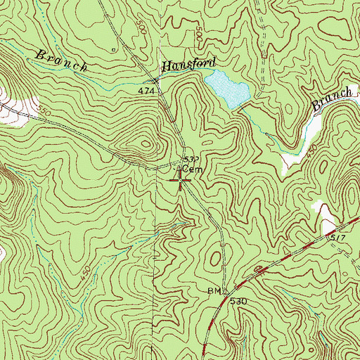 Topographic Map of Sunshine Church (historical), GA