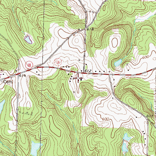 Topographic Map of Walker School (historical), GA