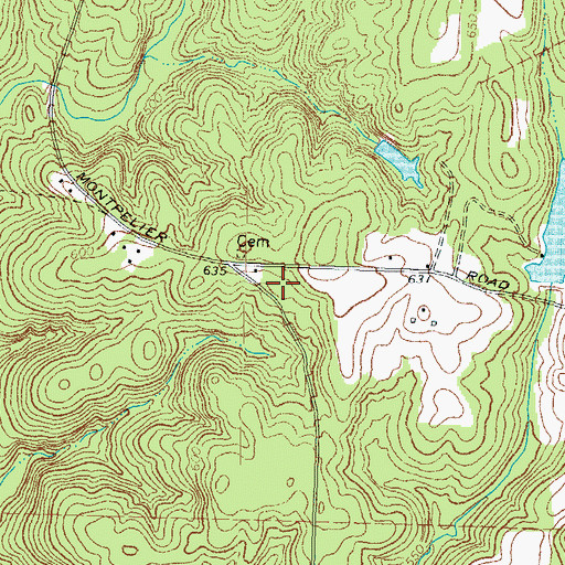 Topographic Map of Zellner Cemetery, GA